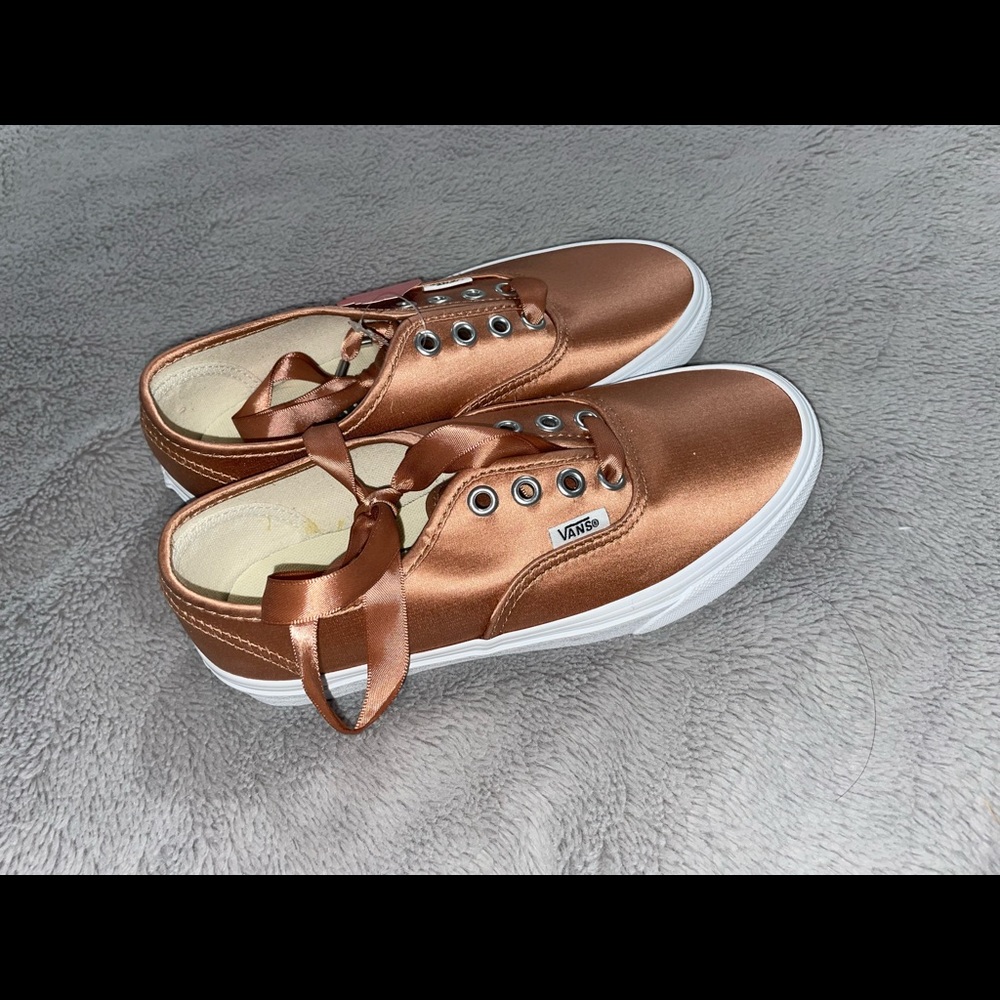 Satin Rose Gold Vans